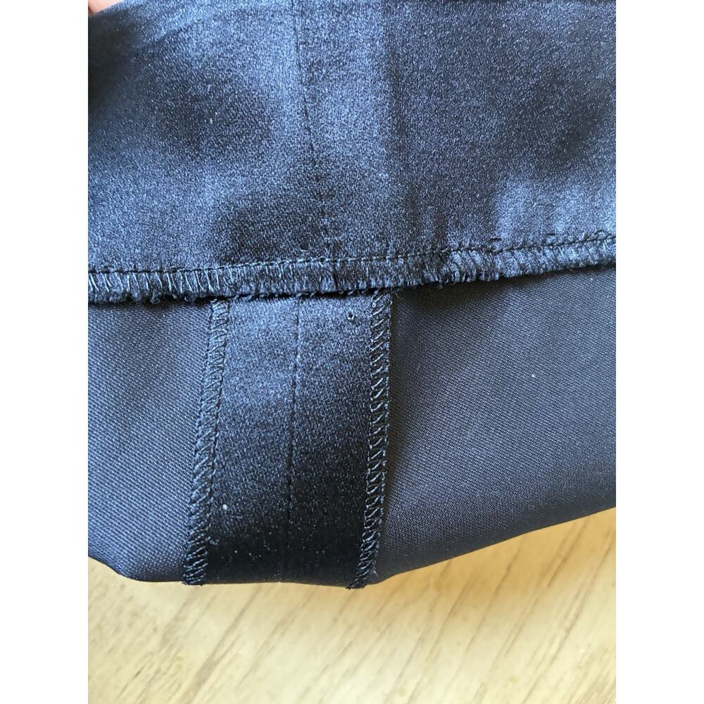 VTG HERMES Paris Black 100% Silk Pants Satin Trousers 1986 Women S (4) Pristine - Picture 12 of 16